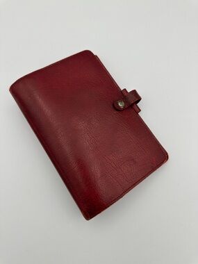 Vintage Filofax Harrods Burgundy Calf Leather
